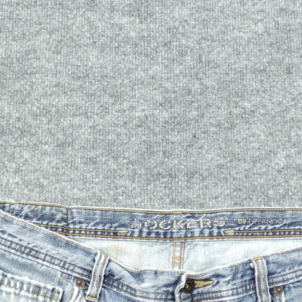 Dockers Denim Shorts Mens 36 Light Blue Cut Off Frayed Hem Distressed Cotton